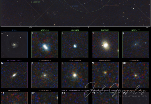 M101 with Galaxy Annotations