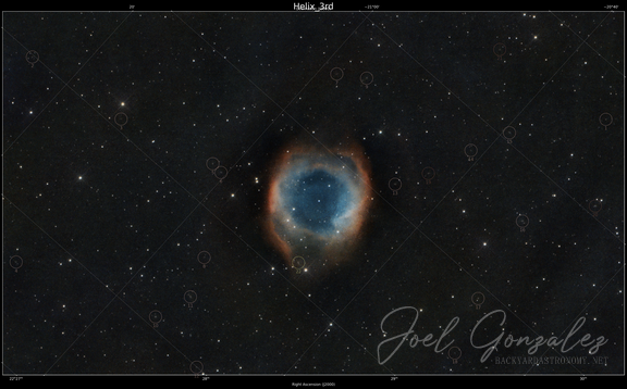 Helix Nebula Annotated with Galaxies